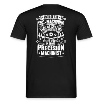 Feinwerkmechaniker Precision Machinist - Männer T-Shirt - Schwarz - Hinten - AI Model Male 178 light (178cm)