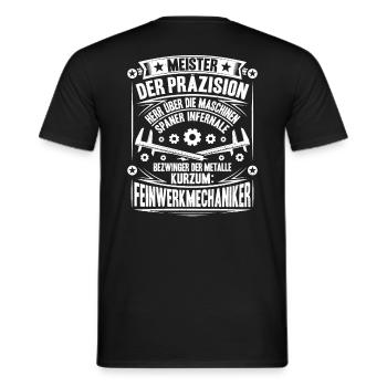 Mécanicien de précision Machiniste de précision - T-shirt homme - noir - Dos - AI Model Male 178 light (178cm)