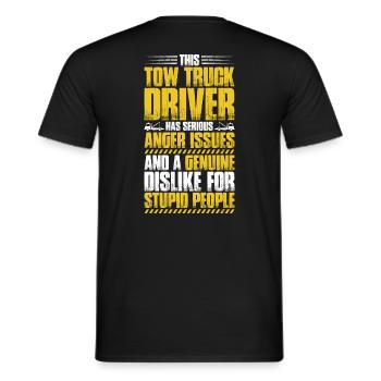 Conducteur de dépanneuse de service - T-shirt homme - noir - Dos - AI Model Male 178 light (178cm)