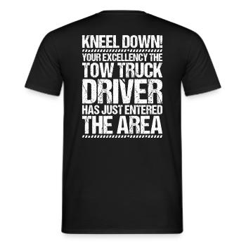Conducteur de dépanneuse de service - T-shirt homme - noir - Dos - AI Model Male 178 light (178cm)