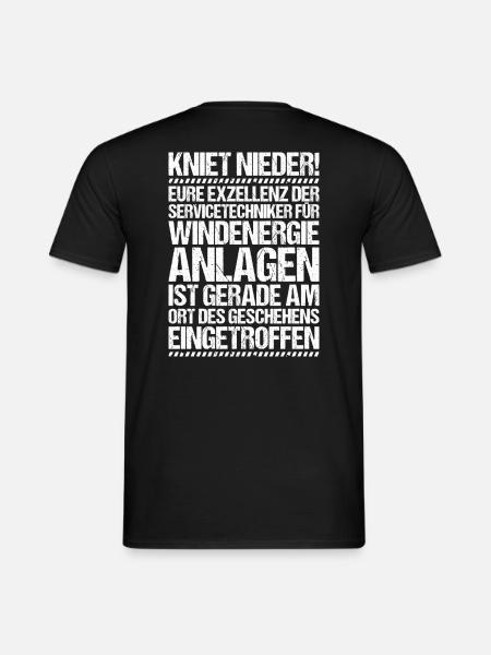 Servicetechniker Windenergieanlagen Windenergie - Männer T-Shirt - Schwarz