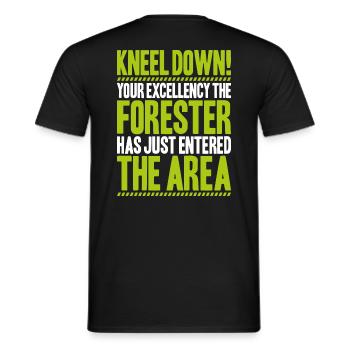 Forester Forestry Forester Forest workers Forest - Men's T-Shirt - black - Back - AI Model Male 178 light (178cm)