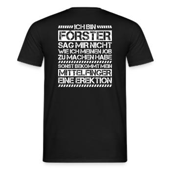 Förster Forstwirtschaft Forester Waldarbeiter Wald - Männer T-Shirt - Schwarz - Hinten - AI Model Male 178 light (178cm)