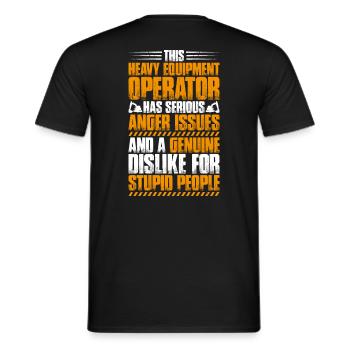 Baggerfahrer Baggerführer Heavy Equipment Operator - Männer T-Shirt - Schwarz - Hinten - AI Model Male 178 light (178cm)