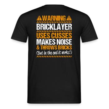 Maître Maçonnerie Maçonnerie Maçon Maçon - T-shirt homme - noir - Dos - AI Model Male 178 light (178cm)