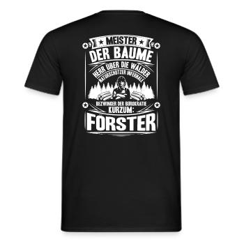 Förster Forstwirtschaft Forester Waldarbeiter Wald - Männer T-Shirt - Schwarz - Hinten - AI Model Male 178 light (178cm)