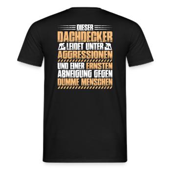 Dachdecker Dachdeckerei Dachdecken Roofer Roofing - Männer T-Shirt - Schwarz - Hinten - AI Model Male 178 light (178cm)