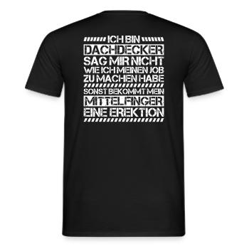 Dachdecker Dachdeckerei Dachdecken Roofer Roofing - Männer T-Shirt - Schwarz - Hinten - AI Model Male 178 light (178cm)