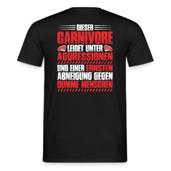 Carnivore Diät Carnivore Ernährung Carnivore Diet - Männer T-Shirt - Schwarz - Hinten - AI Model Male 178 light (178cm)