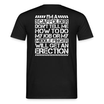 Échafaudage Échafaudage Échafaudage - T-shirt homme - noir - Dos - AI Model Male 178 light (178cm)