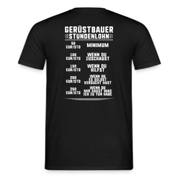 Gerüstbauer Gerüstbau Gerüstmonteur Scaffolder - Männer T-Shirt - Schwarz - Hinten - AI Model Male 178 light (178cm)