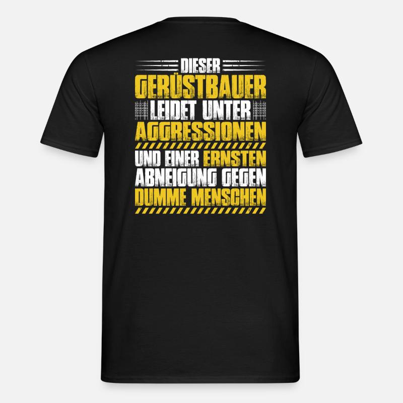 Gerüstbauer Gerüstbau Gerüstmonteur Scaffolder - Männer T-Shirt - Schwarz