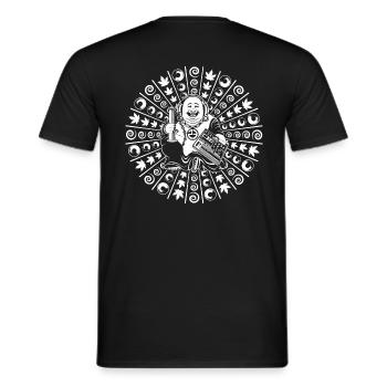 Tekno 23 Buddha - Männer T-Shirt - Schwarz - Hinten - AI Model Male 178 light (178cm)