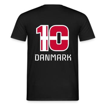 Danemark 2018 Football National Team Fan 10 Cadeau - T-shirt homme - noir - Dos - AI Model Male 178 light (178cm)