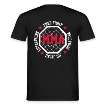 MMA - Männer T-Shirt - Schwarz - Hinten - AI Model Male 178 light (178cm)