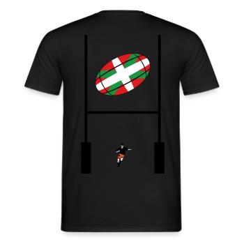 sport_rugby_design_06 - Men's T-Shirt - black - Back - AI Model Male 178 light (178cm)