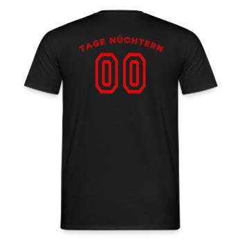 Tage nüchtern - Männer T-Shirt - Schwarz - Hinten - AI Model Male 178 light (178cm)