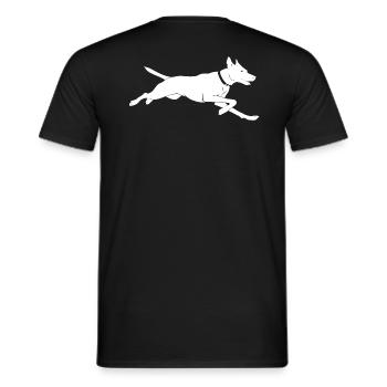 Dog runs - Men's T-Shirt - black - Back - AI Model Male 178 light (178cm)