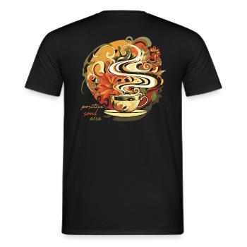 Espace âme positive - Café - T-shirt homme - noir - Dos - AI Model Male 178 light (178cm)