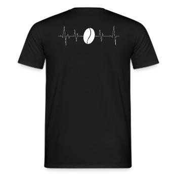 Battement de cœur de café grain de café - T-shirt homme - noir - Dos - AI Model Male 178 light (178cm)