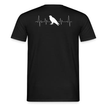 Falke Heartbeat - Men's T-Shirt - black - Back - AI Model Male 178 light (178cm)