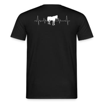 Le cheval et les battements de cœur - T-shirt homme - noir - Dos - AI Model Male 178 light (178cm)