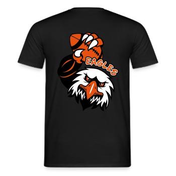 Eagles Rugby - Männer T-Shirt - Schwarz - Hinten - AI Model Male 178 light (178cm)