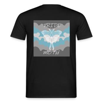 PRIDE MOTH DEMIBOY - Men's T-Shirt - black - Back - AI Model Male 178 light (178cm)