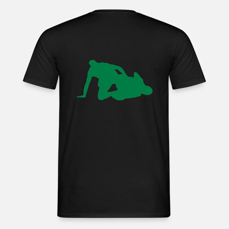 Grappling Leg Control Silhouette - Männer T-Shirt - Schwarz