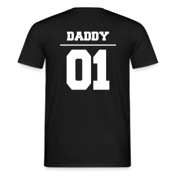 Père Daddy partenaire Look - Daddys 01 - T-shirt homme - noir - Dos - AI Model Male 178 light (178cm)