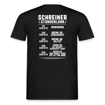 Schreiner Schreinerei Schreinerin - Männer T-Shirt - Schwarz - Hinten - AI Model Male 178 light (178cm)