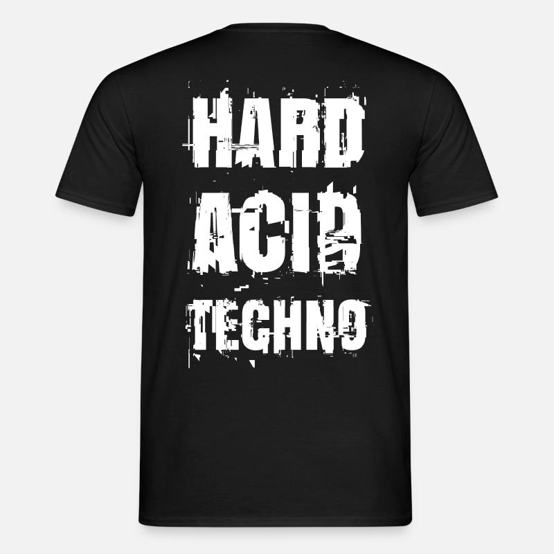 Hard Acid Techno Glitch - Men’s T-shirt - black