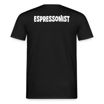 Espresso weiss Kaffee spruch Espressonist - Männer T-Shirt - Schwarz - Hinten - AI Model Male 178 light (178cm)