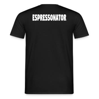 Café Dicton Espressonator Drôle - T-shirt homme - noir - Dos - AI Model Male 178 light (178cm)