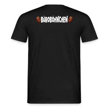 Kaffeespruch Büroböhnchen - Männer T-Shirt - Schwarz - Hinten - AI Model Male 178 light (178cm)
