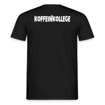 Kaffeespruch - Koffeinkollege - Männer T-Shirt - Schwarz - Hinten - AI Model Male 178 light (178cm)