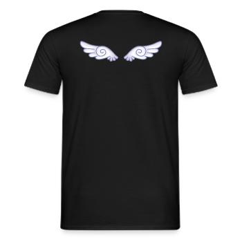 Cute chibi Angel Wings - Manga & Anime - Männer T-Shirt - Schwarz - Hinten - AI Model Male 178 light (178cm)