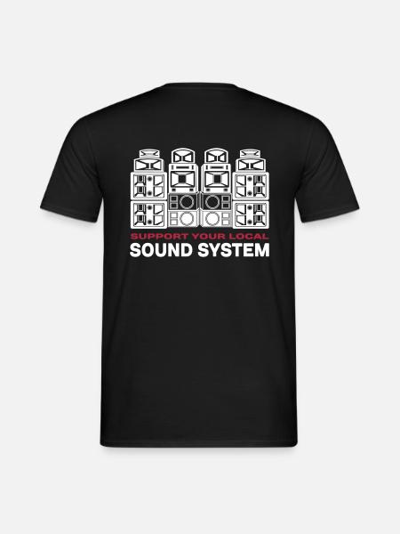 support sound system - Men's T-Shirt - black