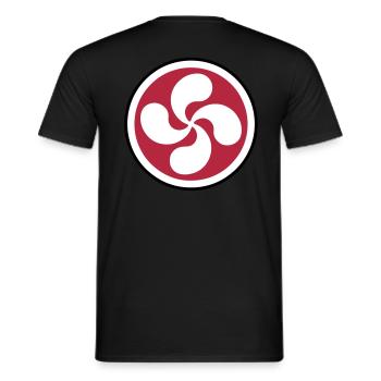 Croix du Pays Basque - T-shirt homme - noir - Dos - AI Model Male 178 light (178cm)