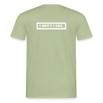 Dont Care - Männer T-Shirt - Sage - Hinten - AI Model Male 178 light (178cm)