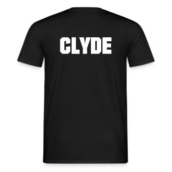 Clyde Bonnie Geschenk Geschenkidee - Männer T-Shirt - Schwarz - Hinten - AI Model Male 178 light (178cm)
