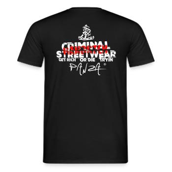 GETRICH RED - Männer T-Shirt - Schwarz - Hinten - AI Model Male 178 light (178cm)