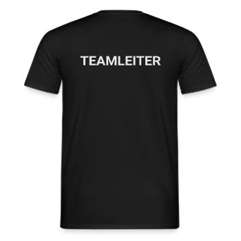 Teamleiter Rücken, Rückseite, hinten beschriftet - Männer T-Shirt - Schwarz - Hinten - AI Model Male 178 light (178cm)