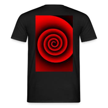Spiral simple gift design modern - Men's T-Shirt - black - Back - AI Model Male 178 light (178cm)