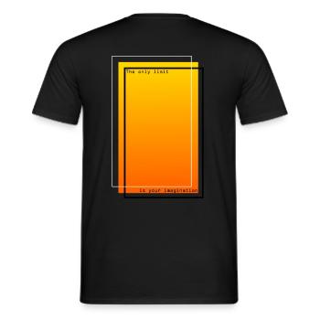 Warm Schlicht Modern Design Geschenkidee - Männer T-Shirt - Schwarz - Hinten - AI Model Male 178 light (178cm)