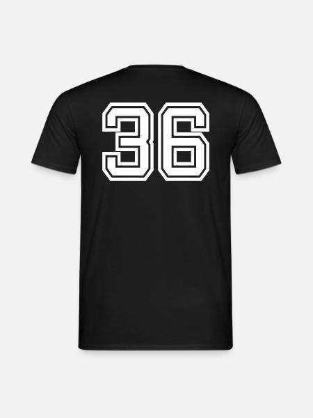 36 - Männer T-Shirt - Schwarz