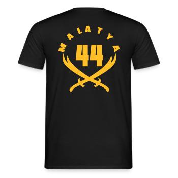 Malatya - Männer T-Shirt - Schwarz - Hinten - AI Model Male 178 light (178cm)