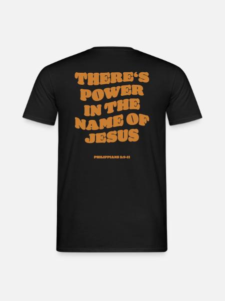 Jesu namn - kristen design - T-shirt herr - svart