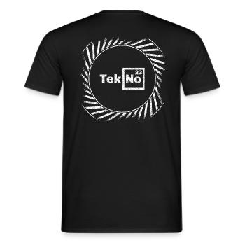 Tekno 23 - Men's T-Shirt - black - Back - AI Model Male 178 light (178cm)