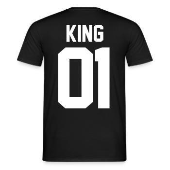 KING - Männer T-Shirt - Schwarz - Hinten - AI Model Male 178 light (178cm)